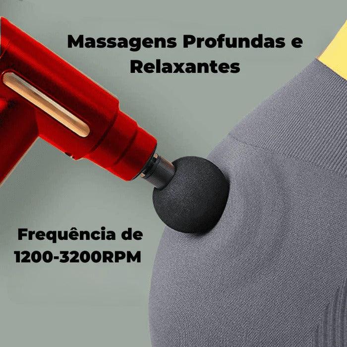 Pistola Massageadora Elétrica Relax 4 em 1 - Profissional Massageador Muscular