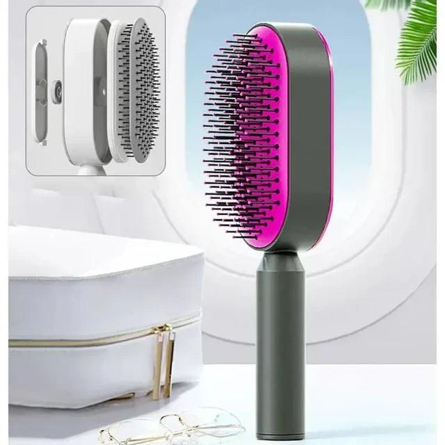 Escova de Cabelo Autolimpante Buzz HairClean - Envio Imediato