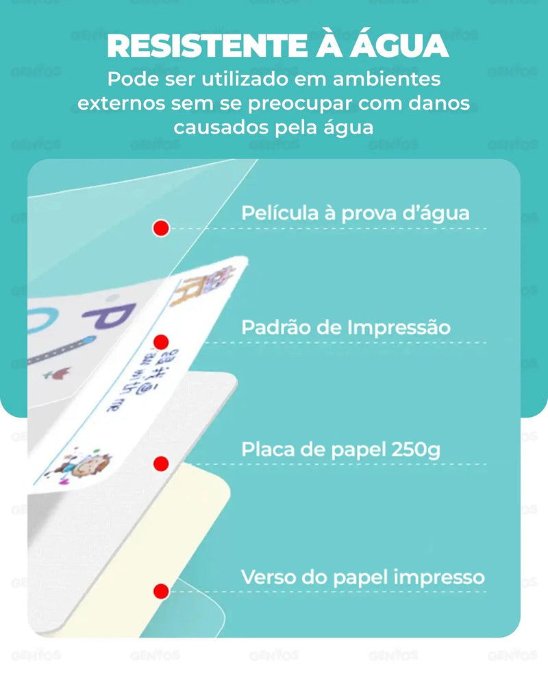 Livro de Desenvolvimento Infantil Buzz® + 8 Canetinhas e Apagador de Brinde