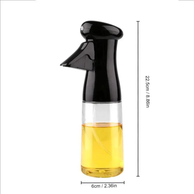 Garrafa De Óleo De Cozinha Spray 200ml Preto Garrafa De Spray Pneumático Churrasco De Fitness Spray Oil Dispenser
